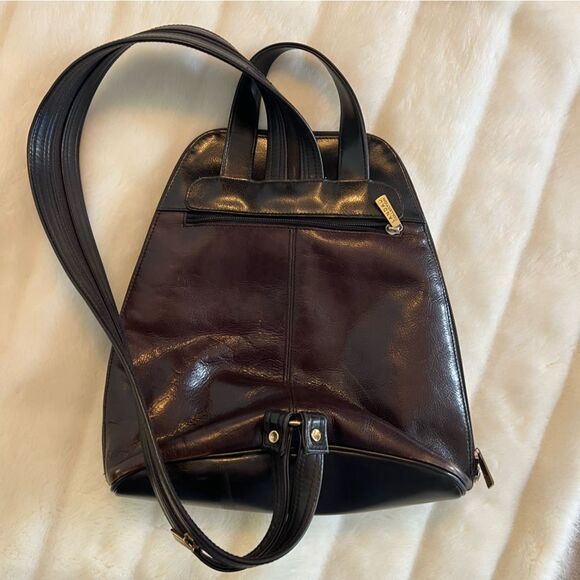 Landau Sacamoto brown leather backpack - Picture 6 of 14